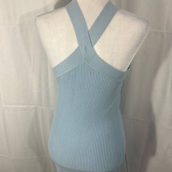 House of Harlow 1960 Blue Halter Neck Ribbed Dress Size Small - Picture 5 of 8